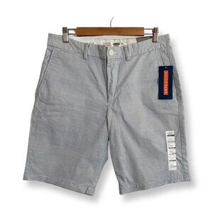 Old Navy Mens Ultimate Slim Built-In Stretch Blue White Shorts. Size 32. NWT